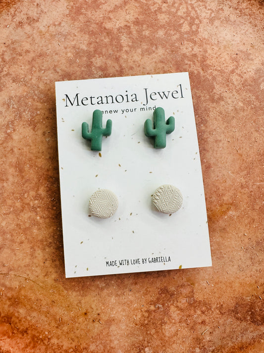 Cactus Stud Earring Pack