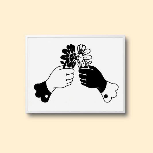 Kissing Flowers Print